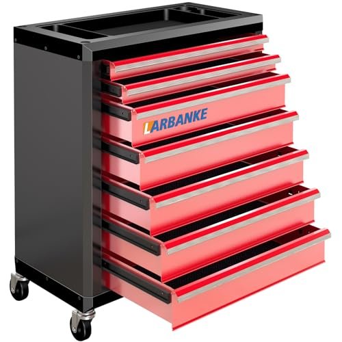 DNA Motoring Red Tool Chest with Wheels
